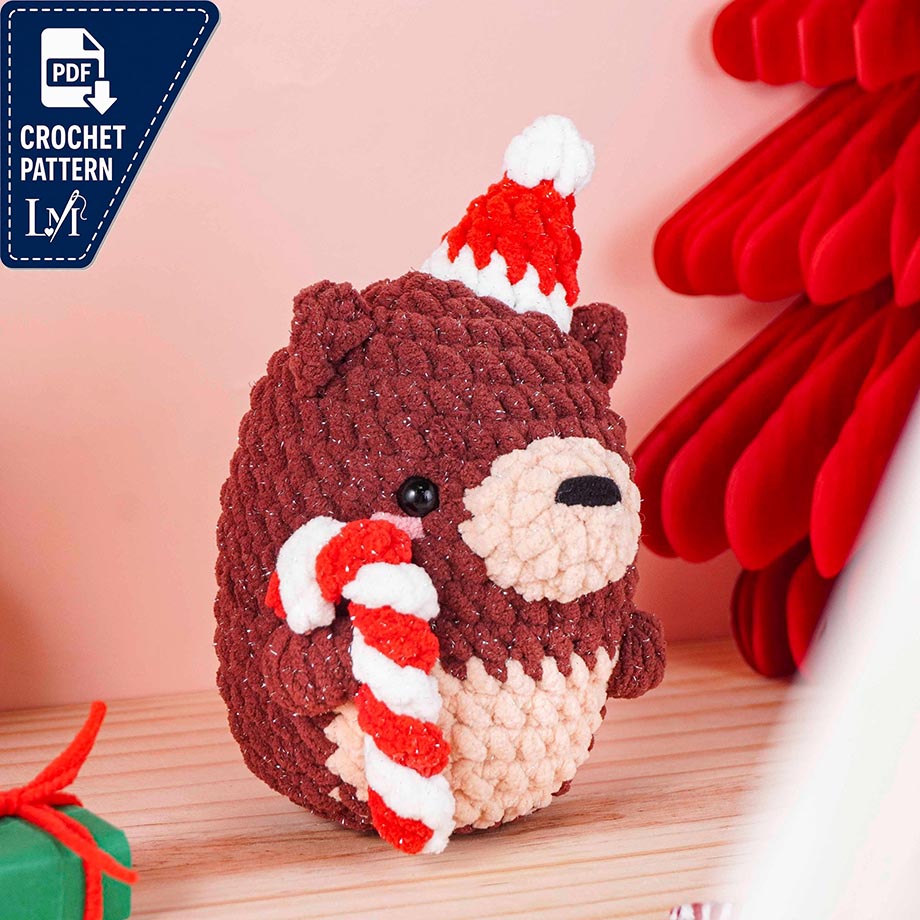 Christmas Bear Crochet Pattern PDF – Festive Amigurumi Holiday Bear 3