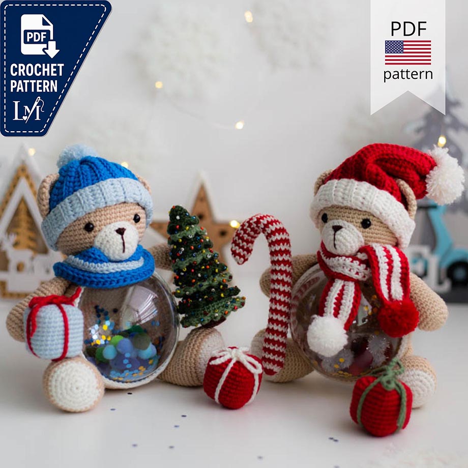 Crochet Christmas Bear Amigurumi Pattern (PDF)