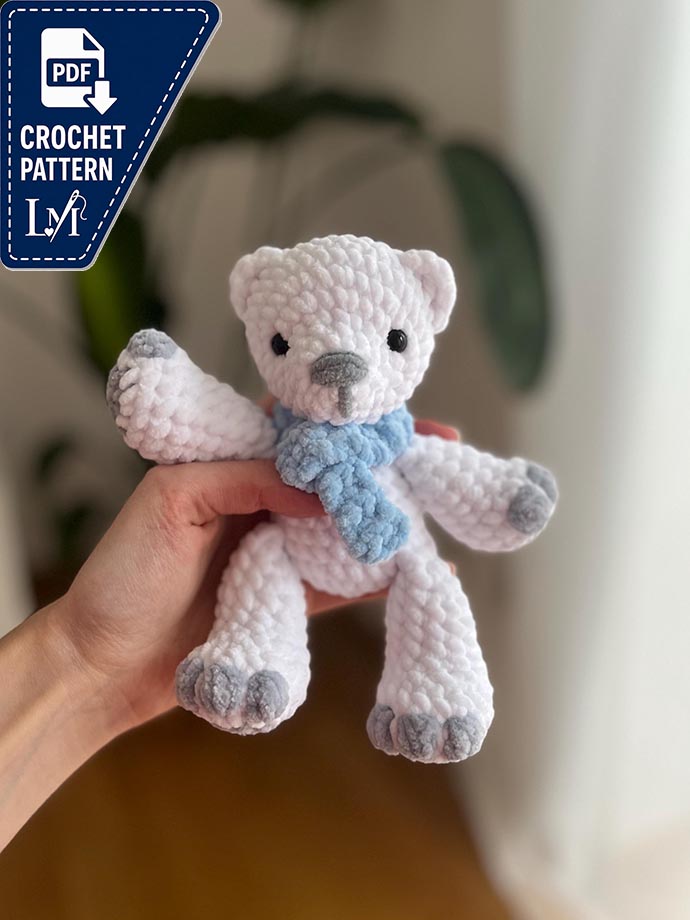 Polar Bear Crochet Pattern PDF – Cute Amigurumi Polar Bear Printable Crochet Pattern 2