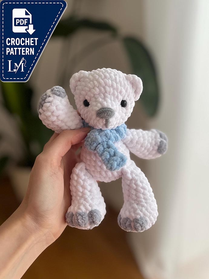 Polar Bear Crochet Pattern PDF – Cute Amigurumi Polar Bear Printable Crochet Pattern 3
