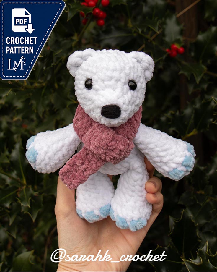Polar Bear Crochet Pattern PDF – Cute Amigurumi Polar Bear Printable Crochet Pattern 5