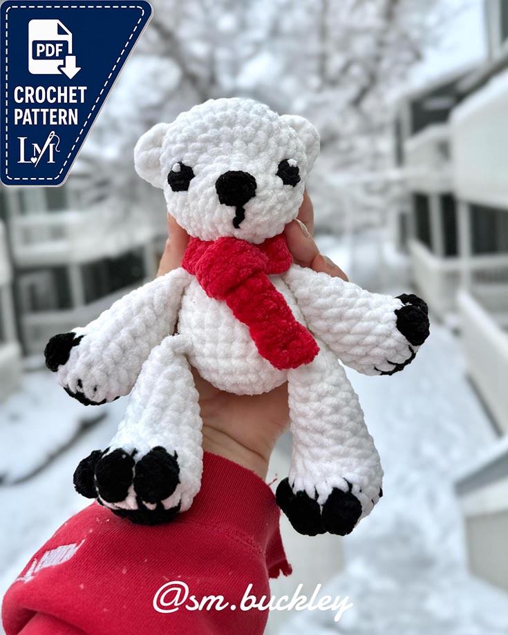 Polar Bear Crochet Pattern PDF – Cute Amigurumi Polar Bear Printable Crochet Pattern 8