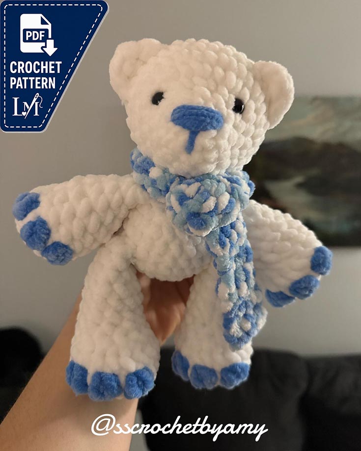 Polar Bear Crochet Pattern PDF – Cute Amigurumi Polar Bear Printable Crochet Pattern 9