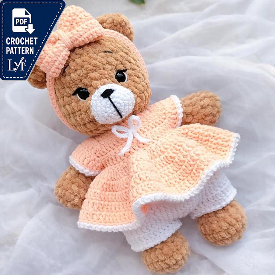 Charming Dress Bear Crochet Pattern Collection for Amigurumi Lovers 2
