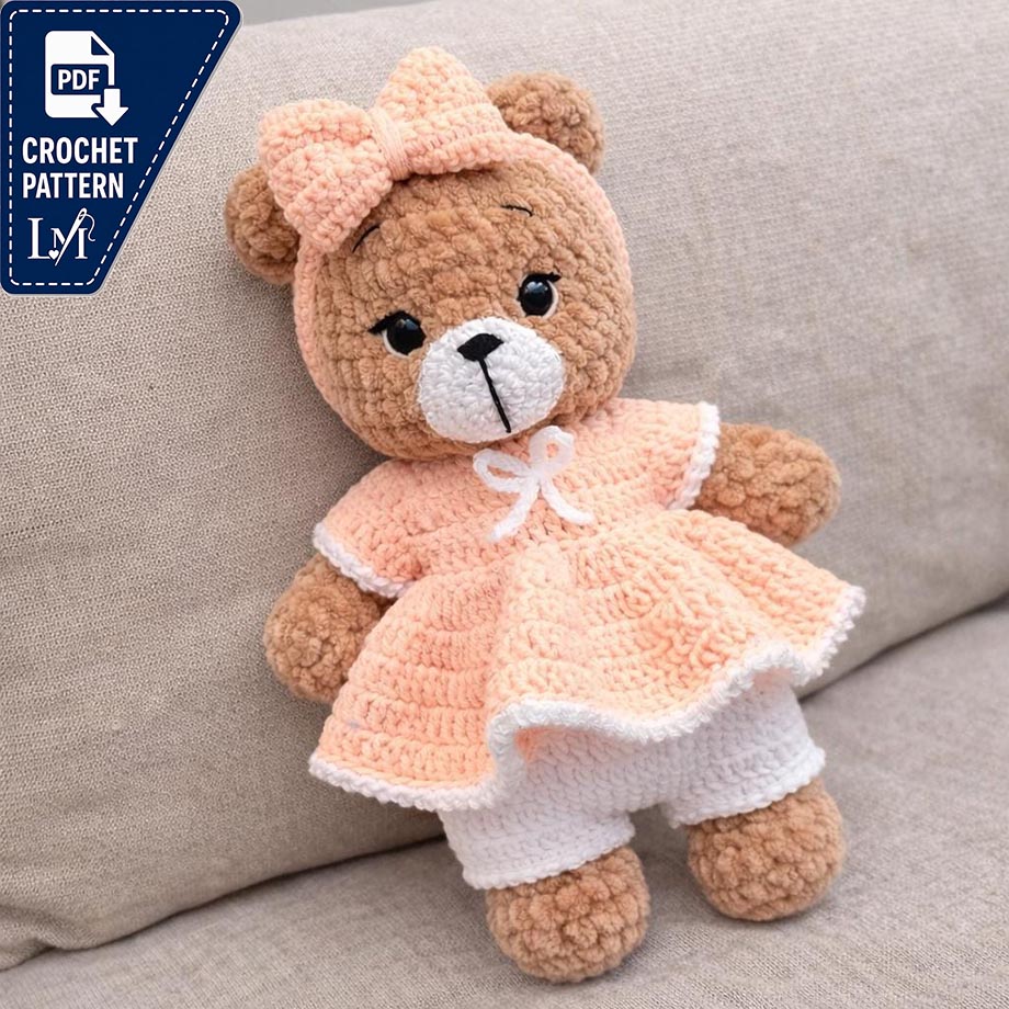 Charming Dress Bear Crochet Pattern Collection for Amigurumi Lovers 4