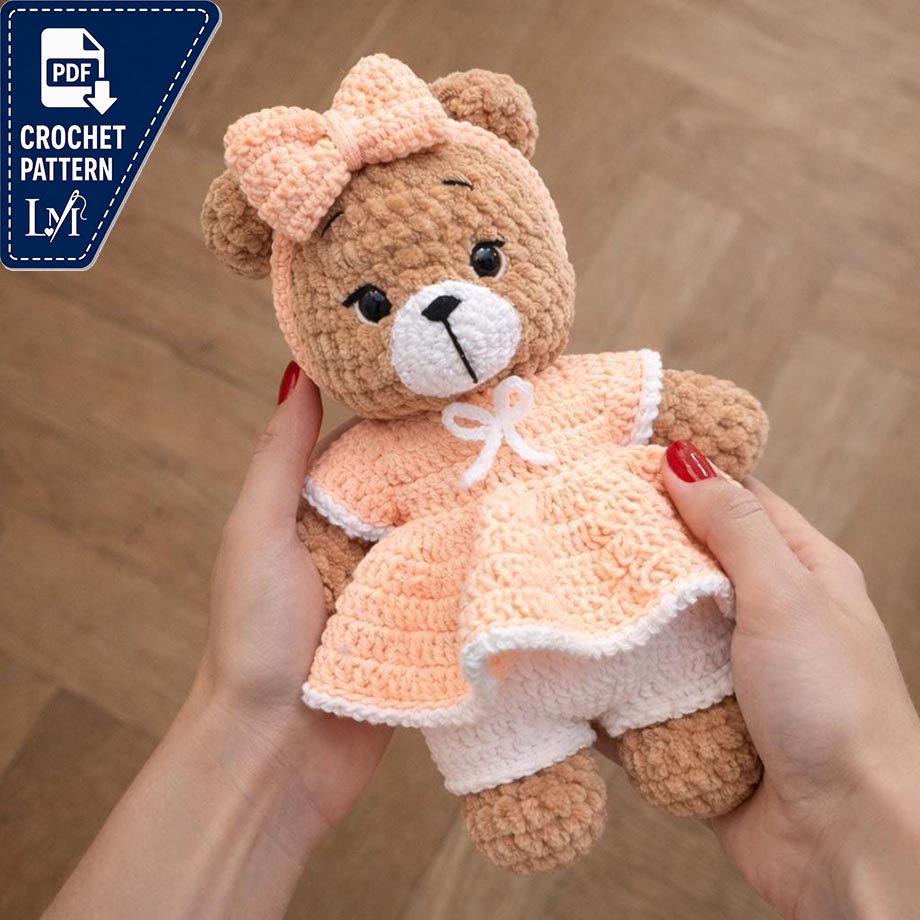 Charming Dress Bear Crochet Pattern Collection for Amigurumi Lovers 5