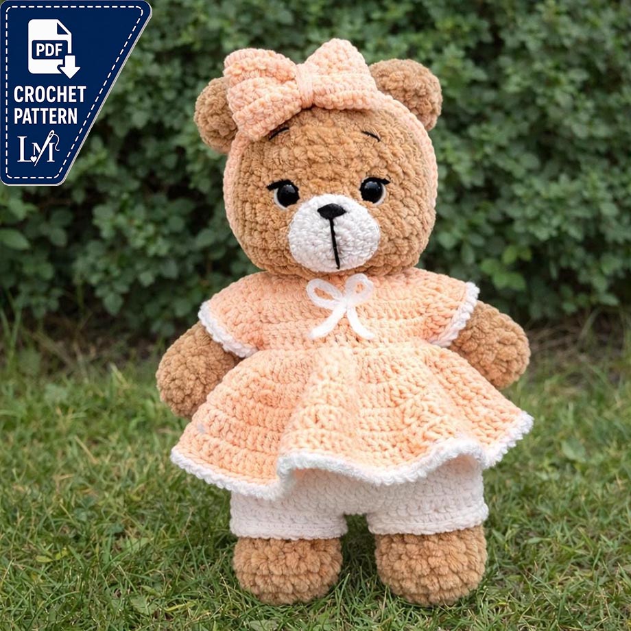 Charming Dress Bear Crochet Pattern Collection for Amigurumi Lovers 7