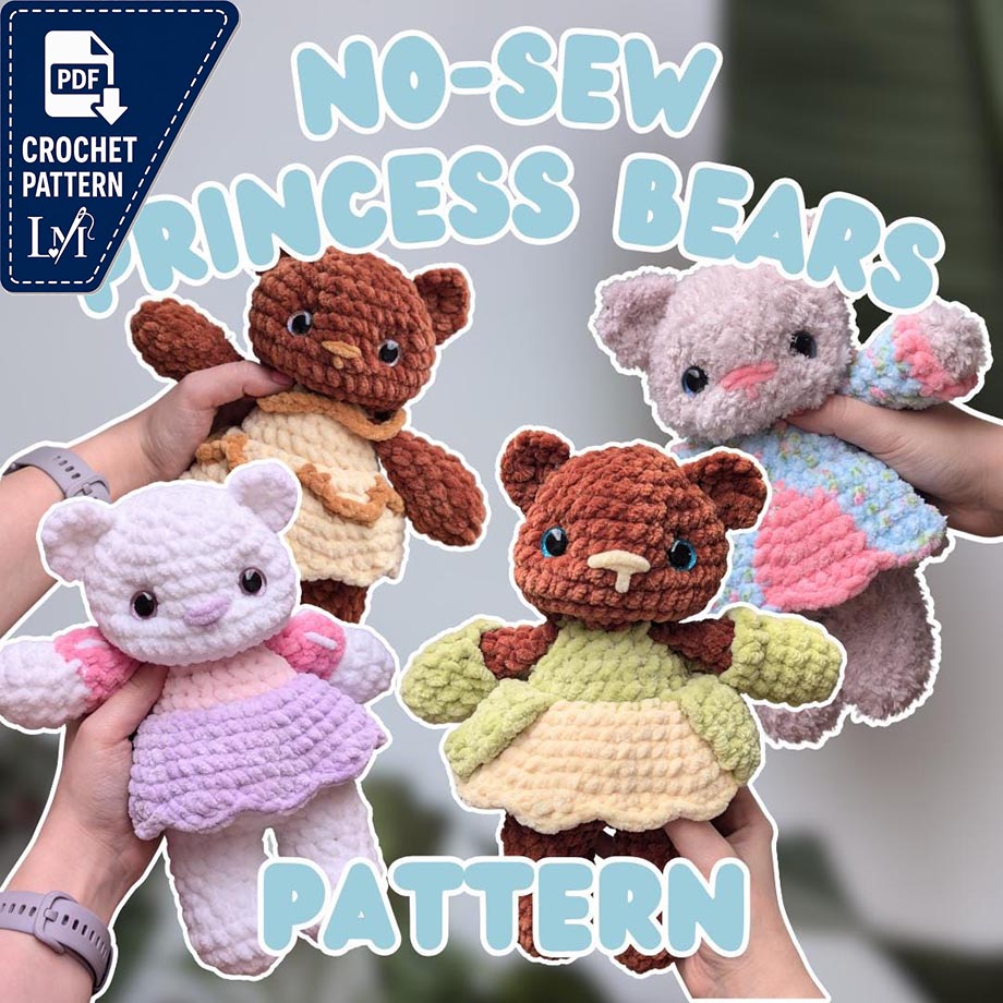 PATTERN: No-Sew Princess Bears!