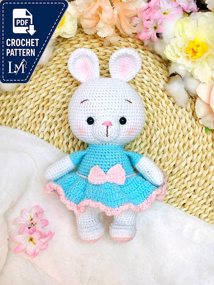 DIY Bunny crochet PATTERN PDF , Crochet bunny amigurumi pattern, Amigurumi easter bunny, Crochet rabbit pattern, Easy crochet pattern