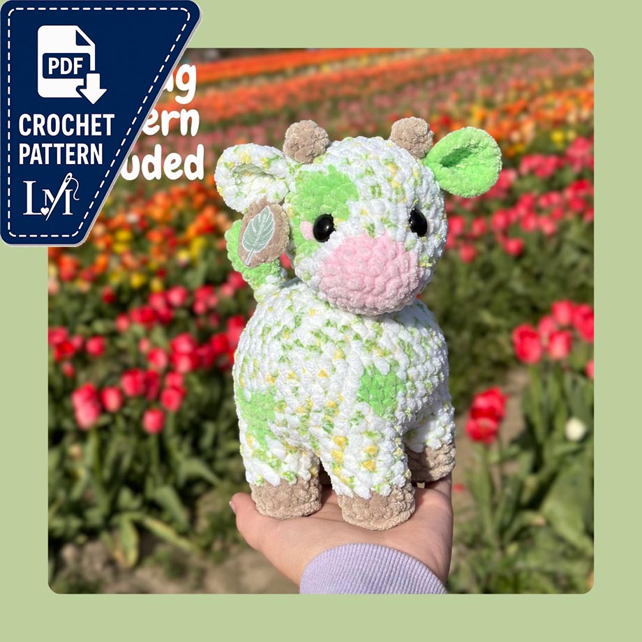 Cow crochet pattern, Highland cow crochet pattern, crochetgrove