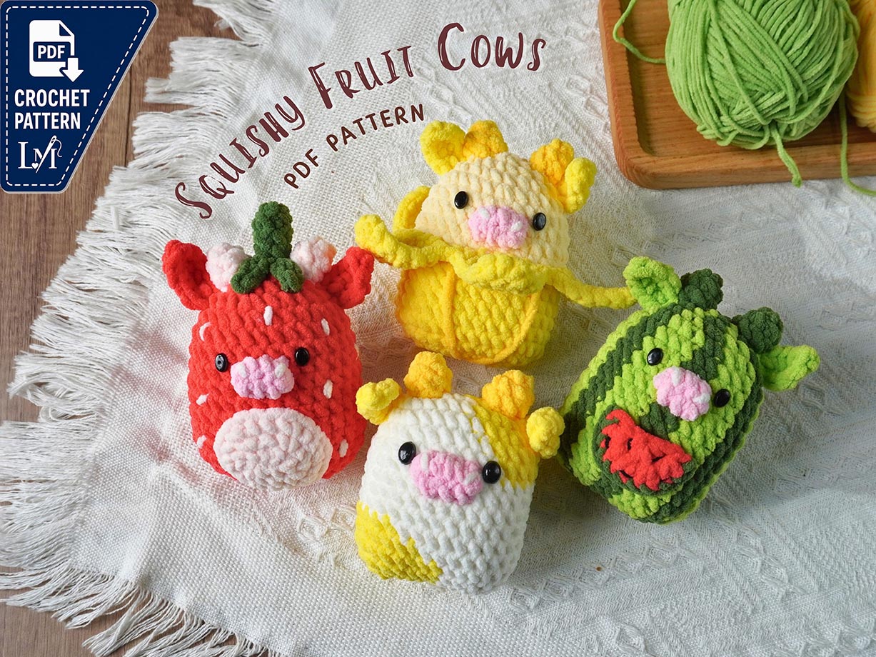 Marshmallow Cow Crochet Pattern for Plush Amigurumi Creations