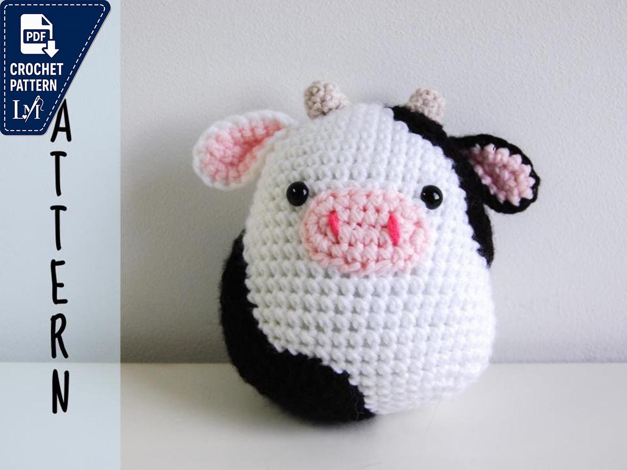PATTERN: Crochet Cow Squishmallow Pattern