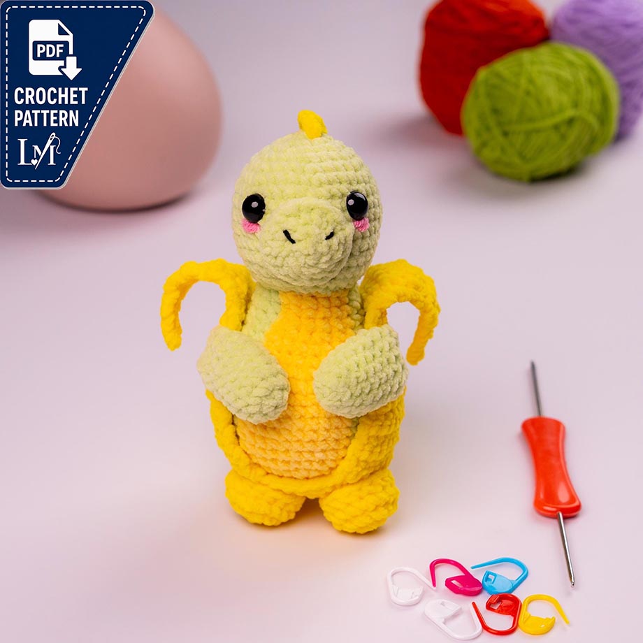 Bananasaurus Crochet Pattern, Cute Dinosaurs Plushie Crochet Pattern Amigurumi Crochet Pattern, Handmade Amigurumi Crochet Pattern