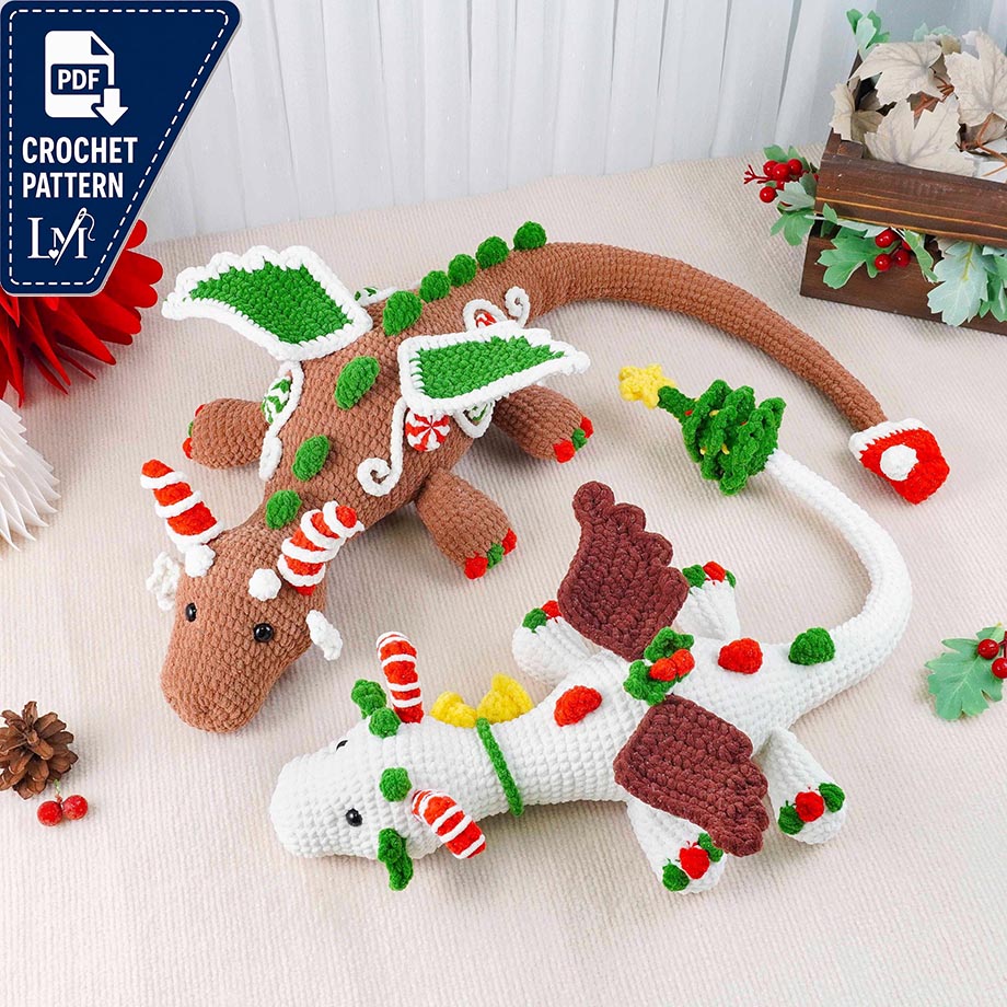 Christmas Dragon Crochet Pattern Ideas for Festive Amigurumi 3