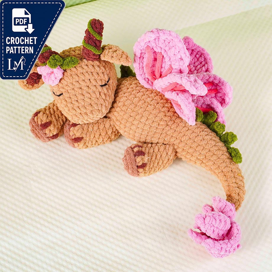 Sleeping Dragon Crochet Pattern Ideas for Fantasy Amigurumi 3