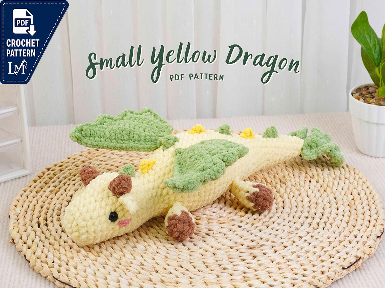 Yellow Dragon Crochet Pattern Designs for Fantasy Amigurumi