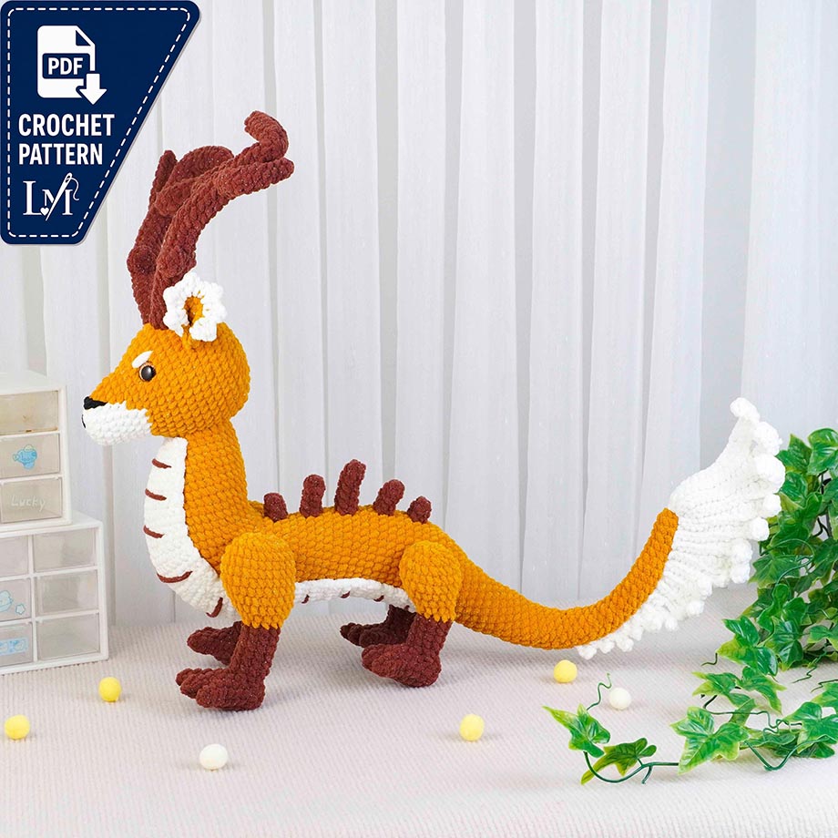 Deer Dragon Crochet Pattern Designs for Fantasy Amigurumi 3