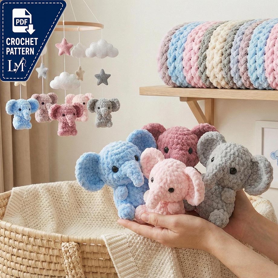 Baby Elephant Crochet Pattern Ideas for Amigurumi Makers
