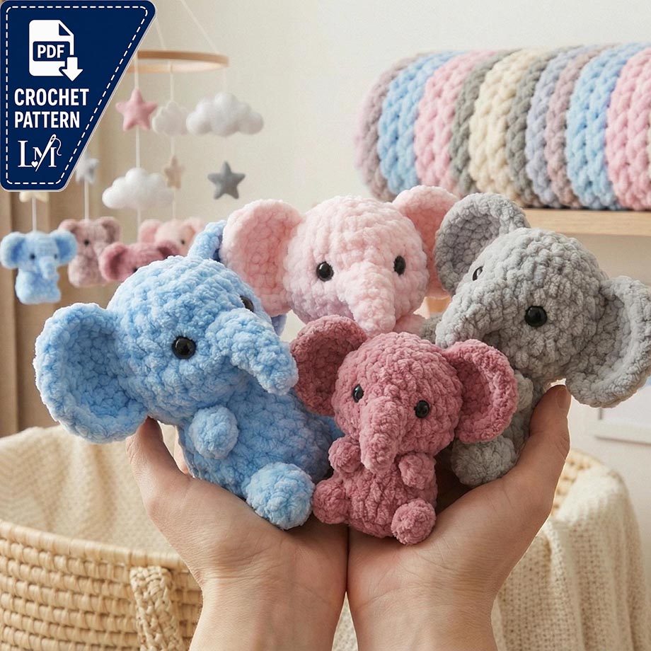 Baby Elephant Crochet Pattern Ideas for Amigurumi Makers 2