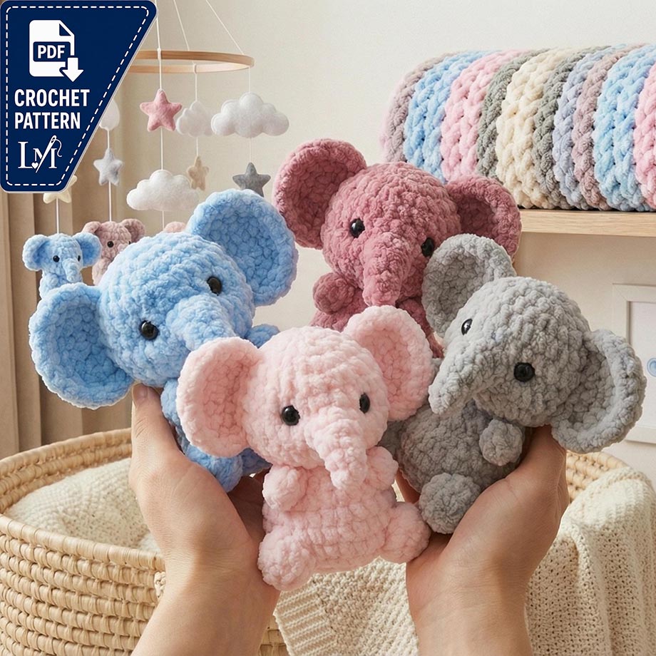Baby Elephant Crochet Pattern Ideas for Amigurumi Makers 3