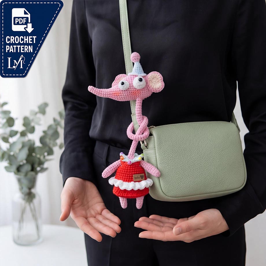Long Necked Elephant Crochet Pattern for Unique Amigurumi 3