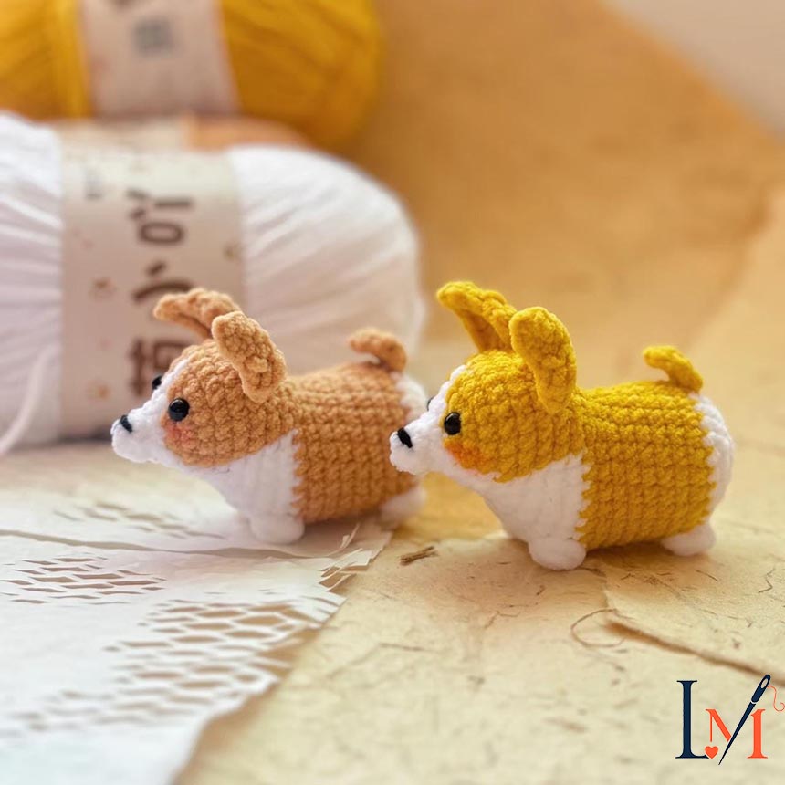Crochet Corgi Keychain Handmade Gifts for Dog Lovers | Lovelymaker