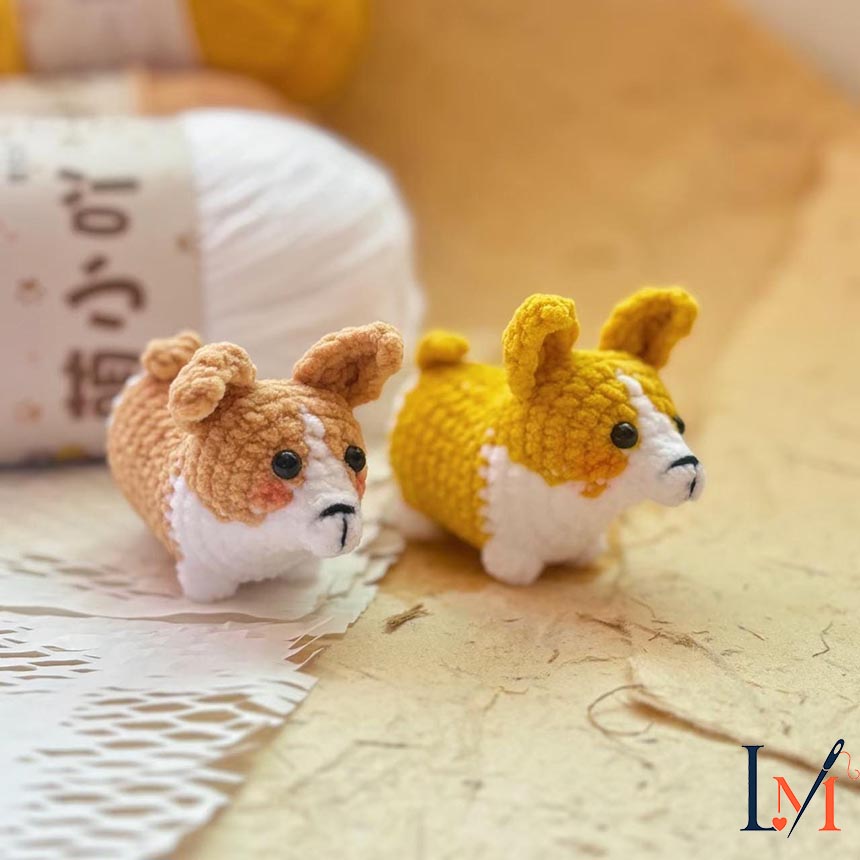 Crochet Corgi Keychain Handmade Gifts for Dog Lovers 2