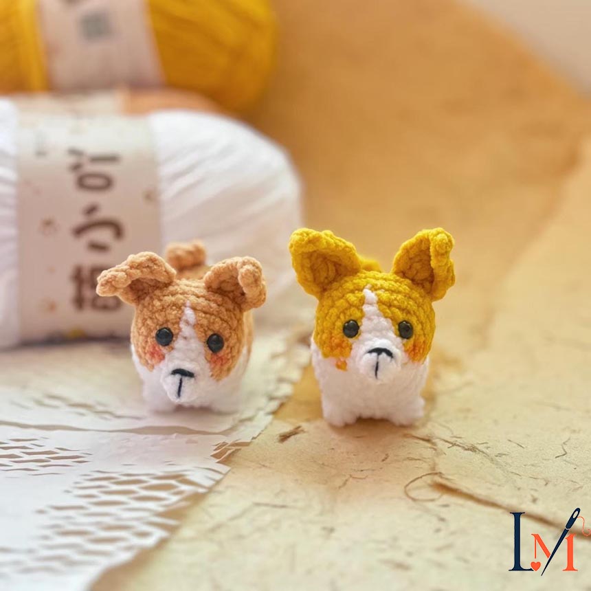 Crochet Corgi Keychain Handmade Gifts for Dog Lovers 3