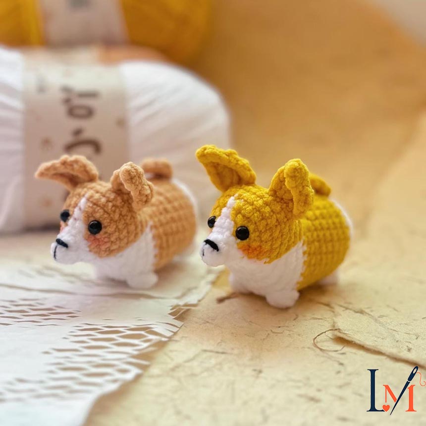 Crochet Corgi Keychain Handmade Gifts for Dog Lovers 4