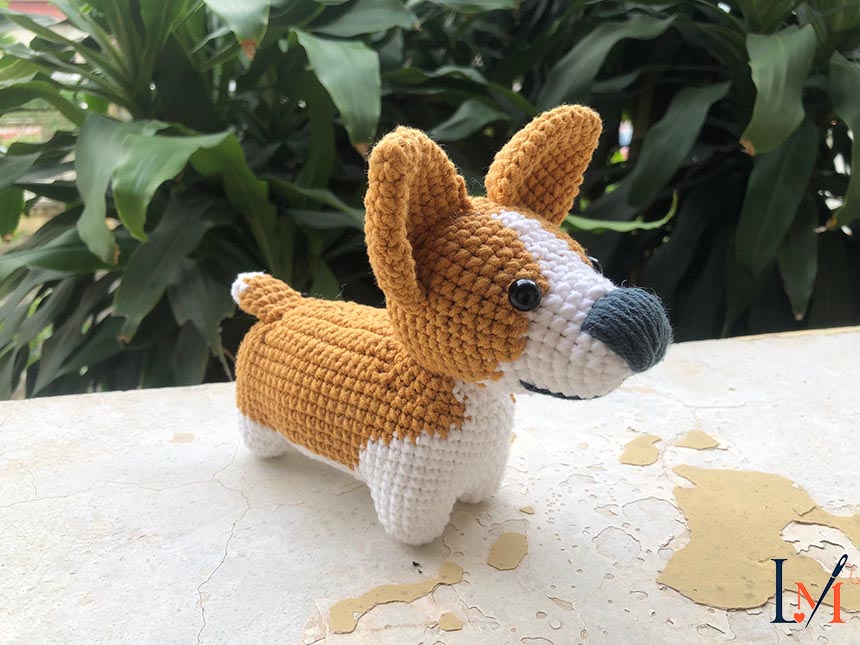 Crochet Corgi Dog, Corgi Dog Plush, Stuffed Corgi Dog, Corgi Dog Amigurumi
