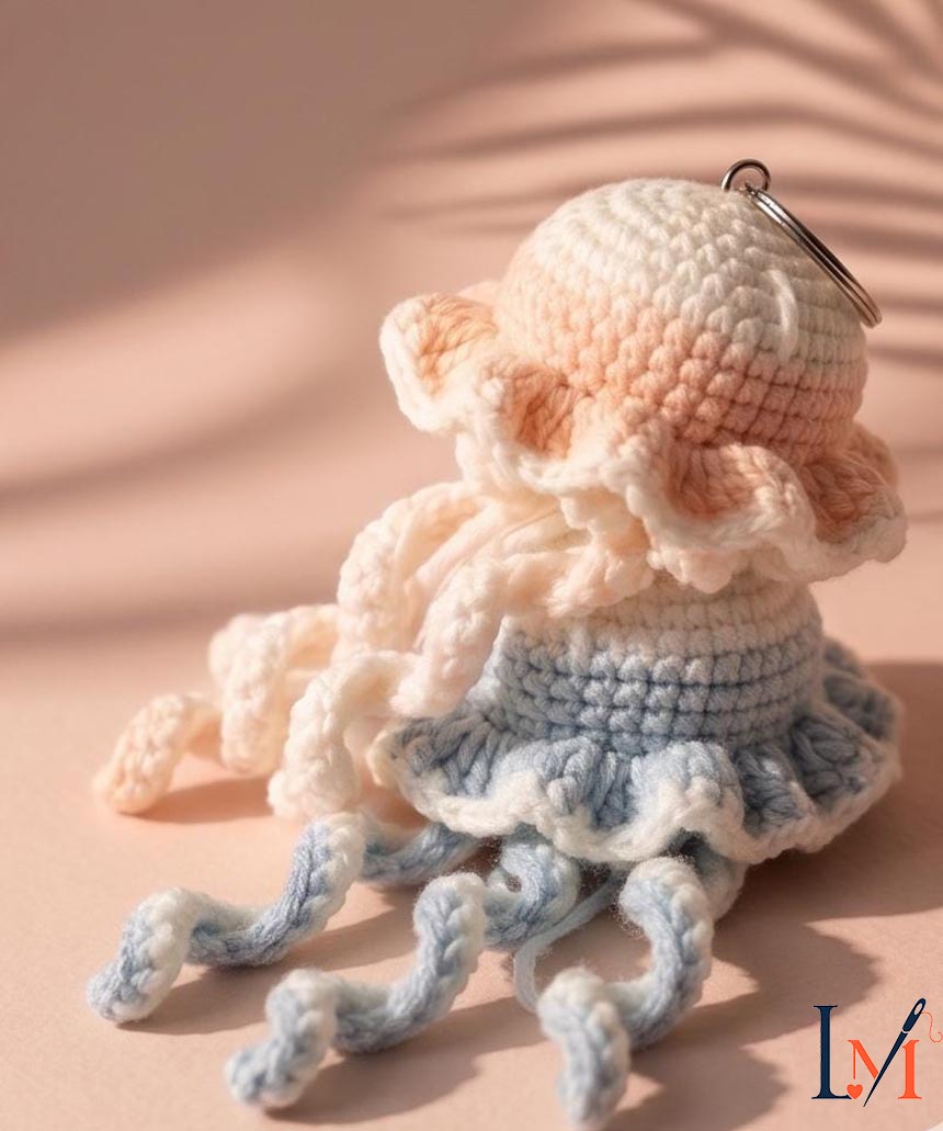 Crochet Jellyfish Car Hanger Handmade Decor for Every Drive 2