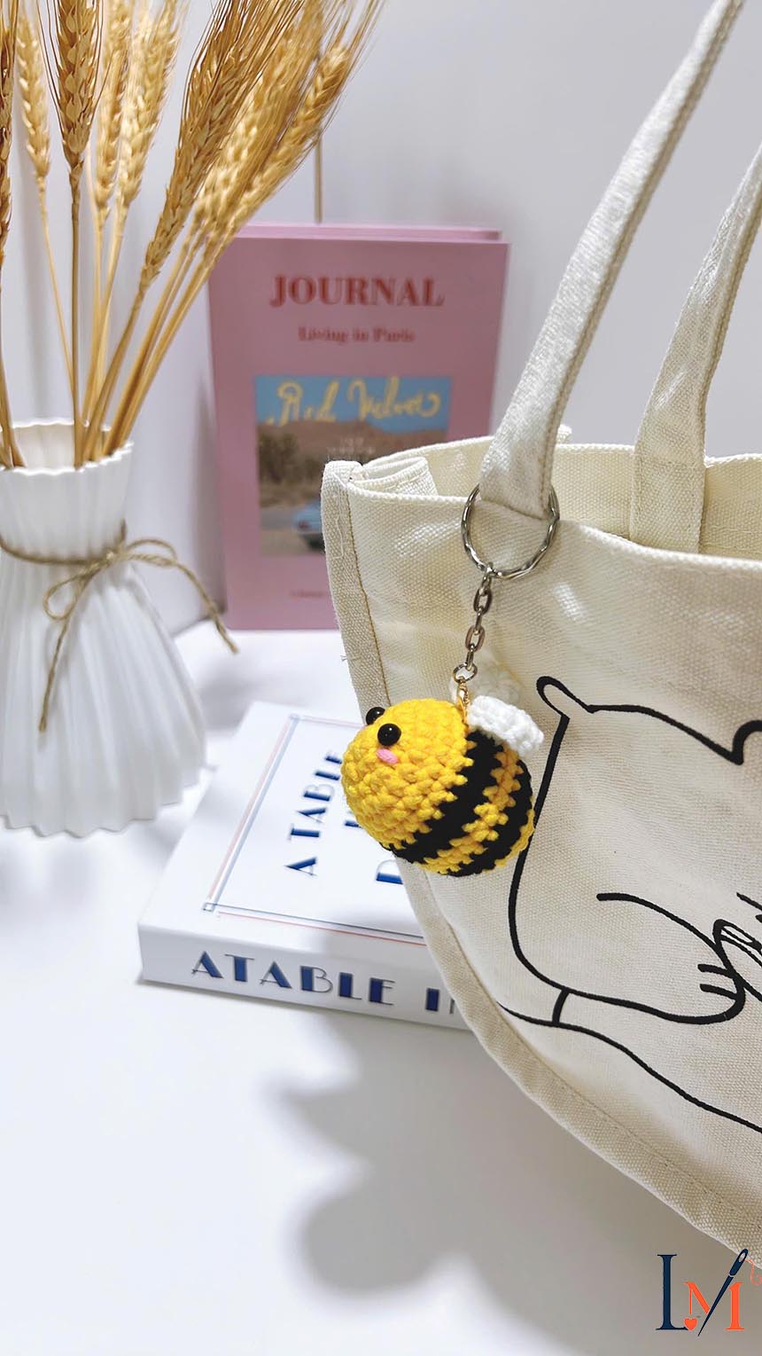 Crochet Bee Keychain Handmade Gifts for Everyday Accessories