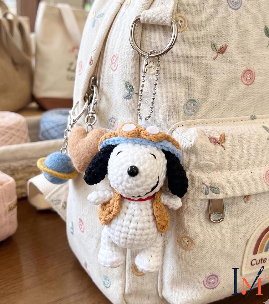 Crochet Snoopy Keychain Handmade Gifts for Fans & Collectors 5