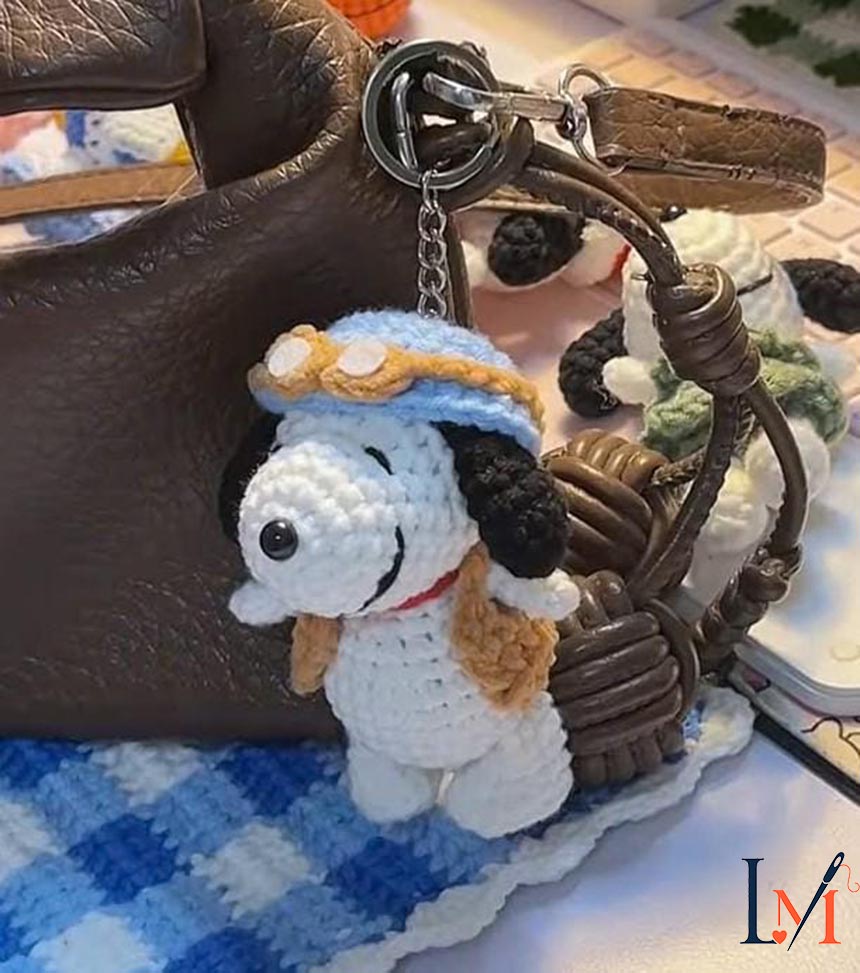 Crochet Snoopy Keychain Handmade Gifts for Fans & Collectors 7