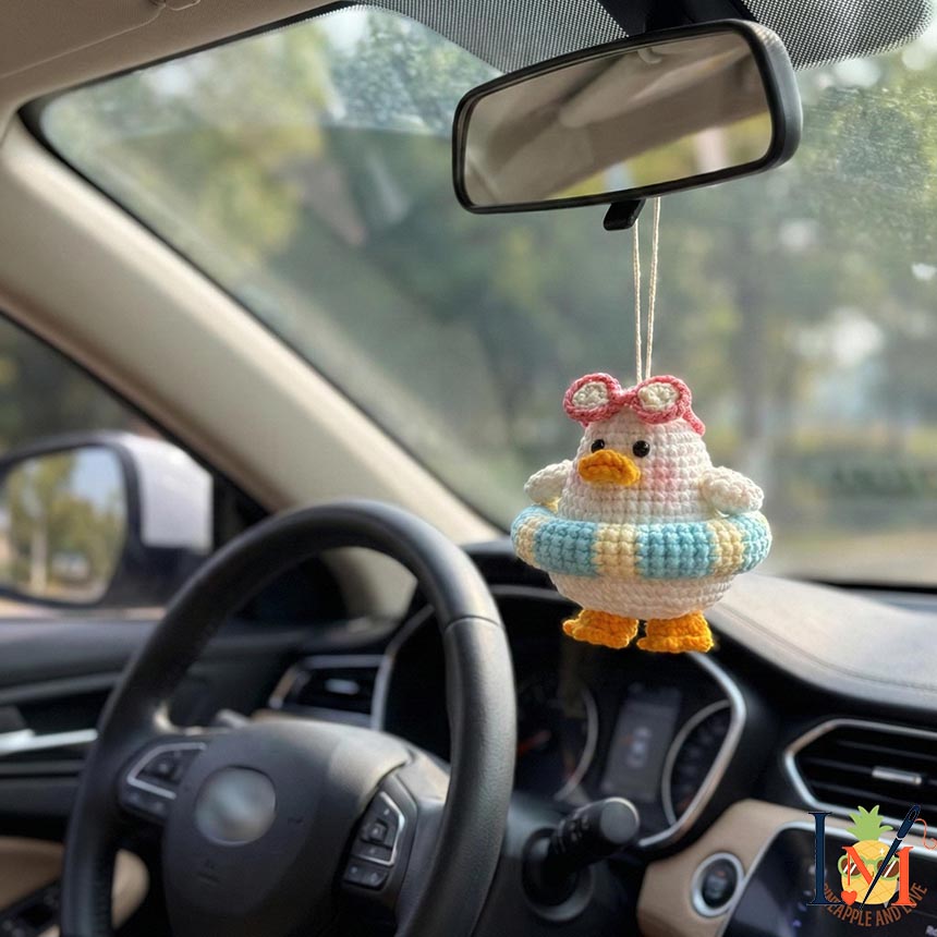 Crochet Duck Hanging Handmade Decor for Gifts and Display 3