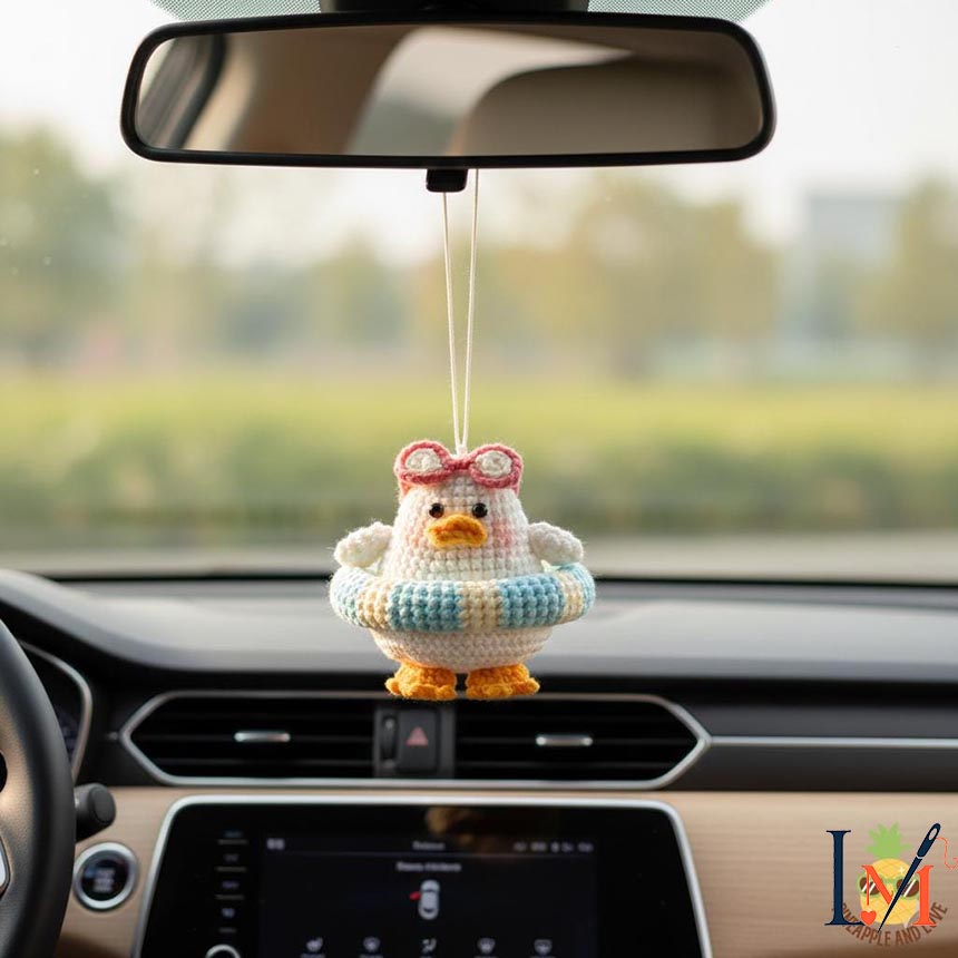 Crochet Duck Hanging Handmade Decor for Gifts and Display 4