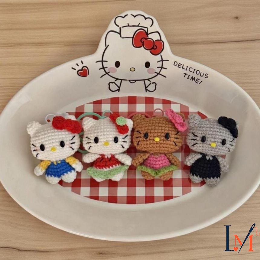 Crochet Hello Kitty Keychain Handmade Gifts for Every Occasion 5