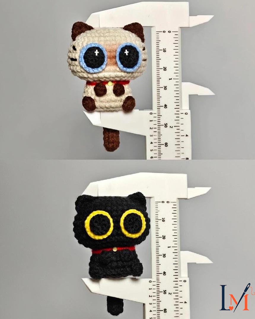 Black Cat Crochet Keychain Handmade Gifts 8