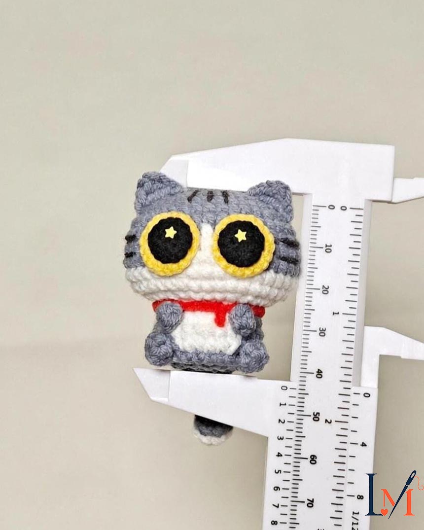 Black Cat Crochet Keychain Handmade Gifts 9