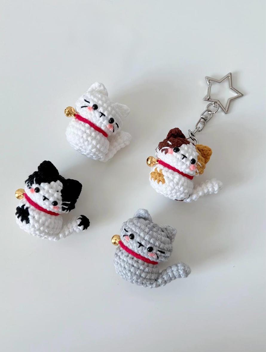 Cat Crochet Pattern, Crochet Kitten Pattern, Loaf Cat Crochet Pattern, Amigurumi Cat Keychain, Cute Plushie Animal Keychain, Cat Bag Charm