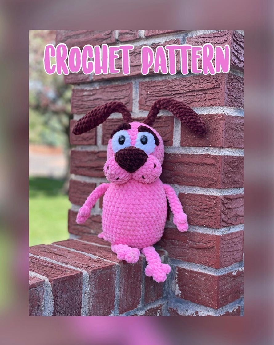 Crochet Cartoon Dog Pattern, Crochet Doll Pattern, Amigurumi Plushie pattern, PDF, Dolls, Dog