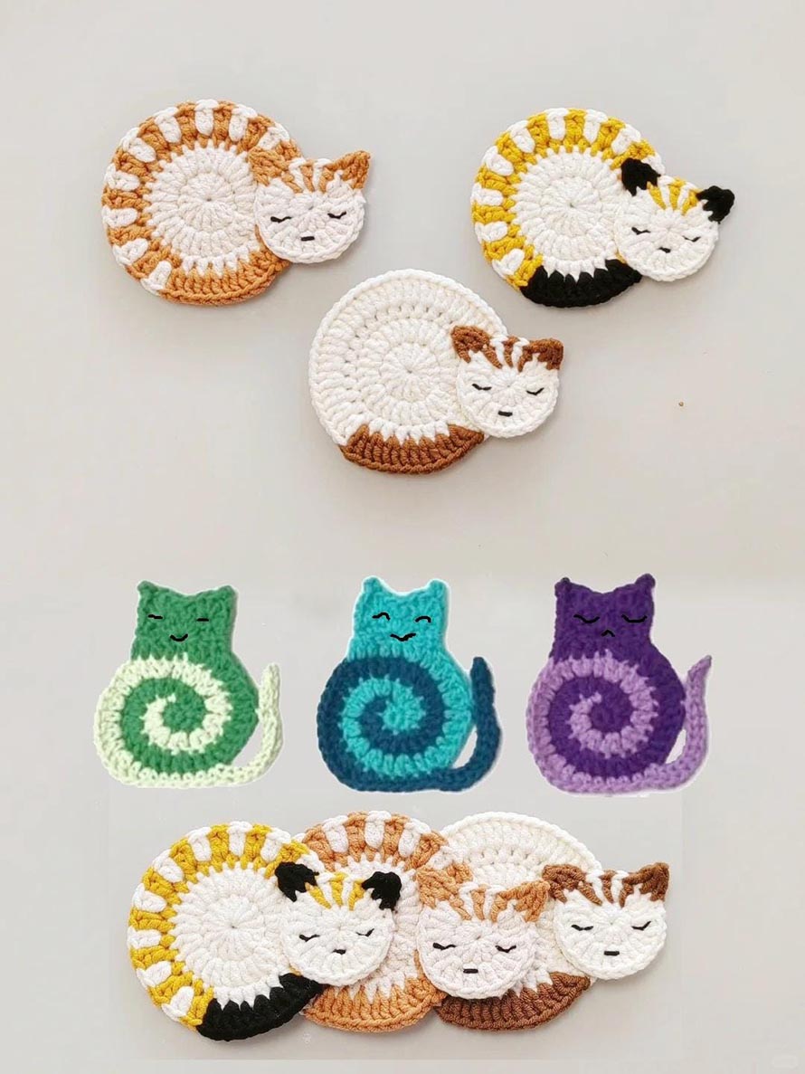 Crochet Cat Coaster Pattern Ideas for Table Décor