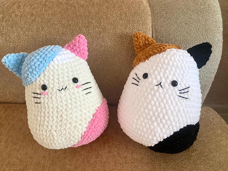 Crochet cat pattern Amigurumi kitty plushie pattern Crochet cuddly cat pillow pdf tutorial