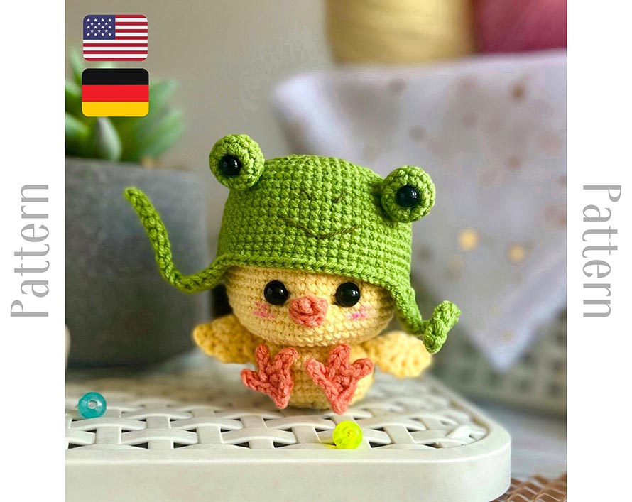Duck with Frog Hat Crochet Pattern Designs to Make