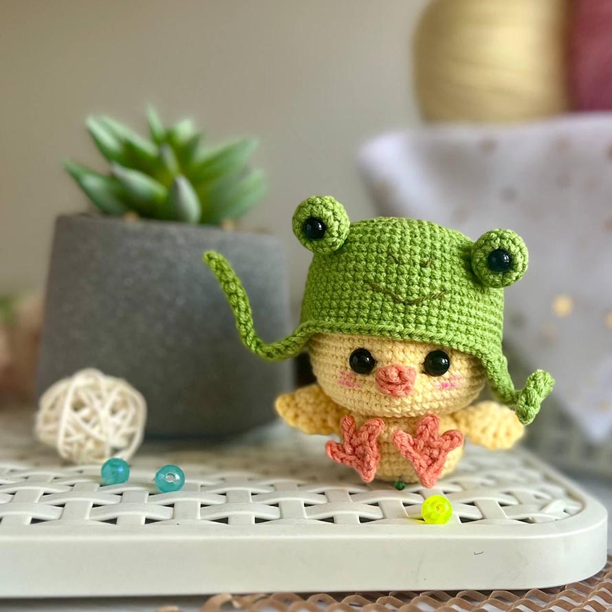 Duck with Frog Hat Crochet Pattern Designs to Make 3