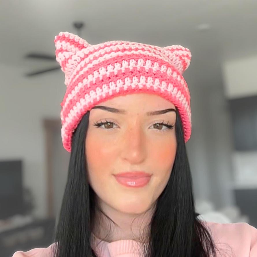 Cat Ear Beanie Crochet Pattern Ideas to Make & Wear 1