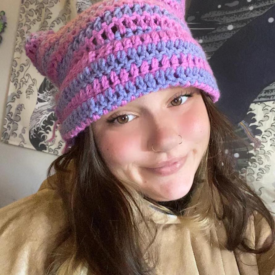Cat Ear Beanie Crochet Pattern Ideas to Make & Wear 3