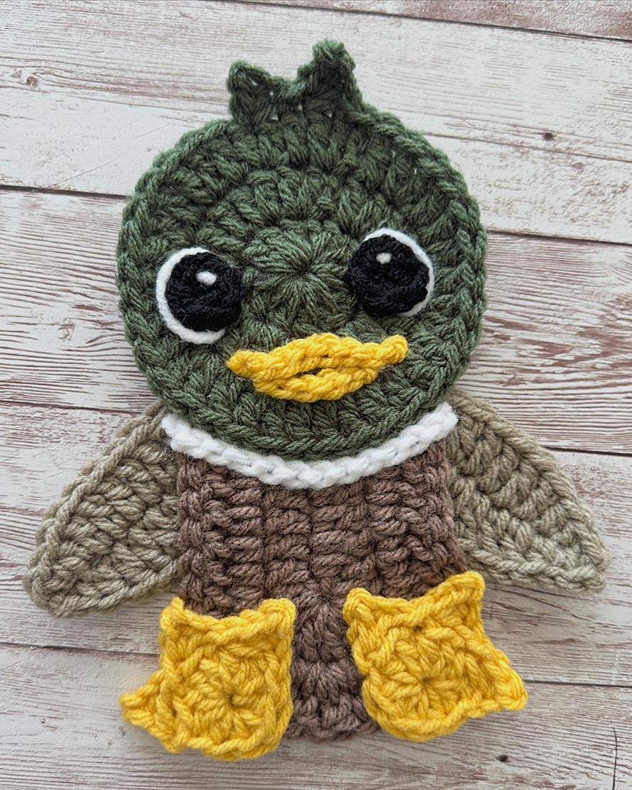 Crochet Pattern - INSTANT PDF DOWNLOAD - Duck Pattern - Crochet Duck - Nellas Cottage - Waddles the Duck - Crochet Duck Applique - Mallard