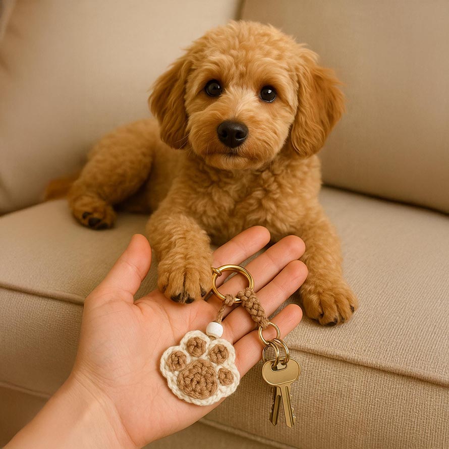 Crochet Dog Paw Keychain Pattern Ideas to Make 2
