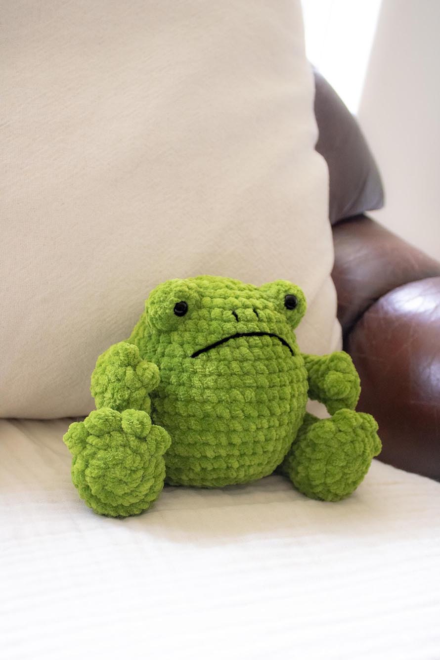 Grumpy Frog Crochet Pattern Designs with Serious Character 6